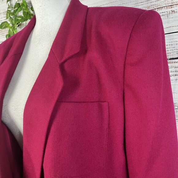 Vintage Jones New York Blazer Jacket size 14 Hot Pink Wool Y2K 80's 90's Career - Picture 14 of 16